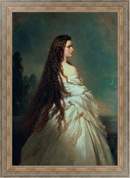 Постер Elizabeth of Bavaria, wife of Emperor Franz Joseph I of Austria с типом исполнения На холсте в раме в багетной раме 484.M48.310