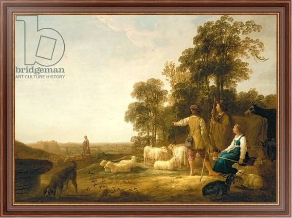 Постер A Landscape with Shepherds and Shepherdesses с типом исполнения На холсте в раме в багетной раме 35-M719P-83