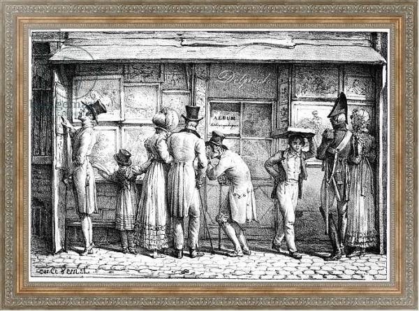 Постер Delpech's Lithographic Print Shop, c.1818 с типом исполнения На холсте в раме в багетной раме 484.M48.310