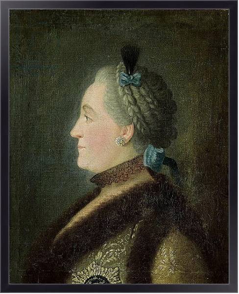 Постер Portrait of Catherine II of Russia, after a painting by Dimitri Gregorievich Levitsky с типом исполнения На холсте в раме в багетной раме 221-01