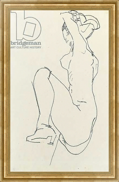Постер Prostrate female nude, 1913 с типом исполнения На холсте в раме в багетной раме NA033.1.051