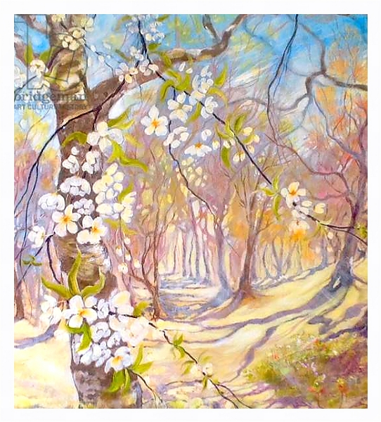 Постер big blossoms in the spring с типом исполнения На холсте в раме в багетной раме 221-03