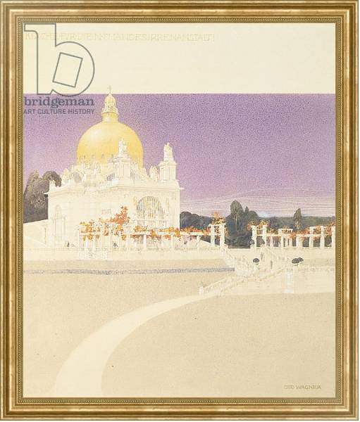 Постер St. Leopold's, Church of the Steinhof Asylum, 1902-07 с типом исполнения На холсте в раме в багетной раме NA033.1.051