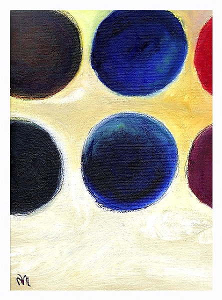 Постер The Happy Dots 8, 2014, с типом исполнения На холсте в раме в багетной раме 221-03