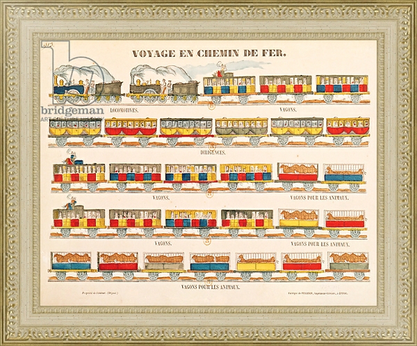Постер Rail Travel in 1845 с типом исполнения Акварель в раме в багетной раме 484.M48.725