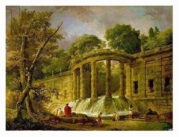 Постер Pavilion with Cascade, 1760 с типом исполнения На холсте в раме в багетной раме 221-03