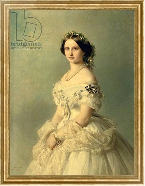 Постер Portrait of Princess of Baden, 1856 с типом исполнения На холсте в раме в багетной раме NA033.1.051