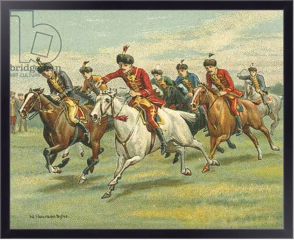 Постер Races Historic and Modern, Hungarian Horse Races с типом исполнения На холсте в раме в багетной раме 221-01