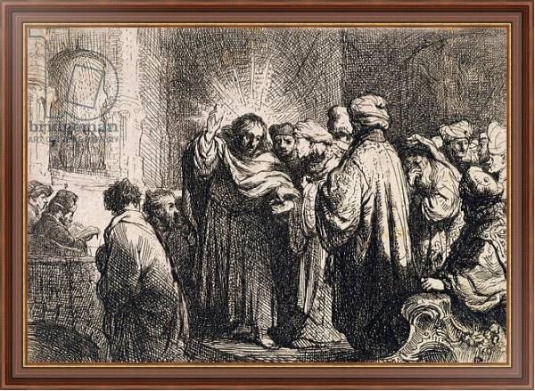 Постер Christ with the Elders, from Michael Faraday's scrapbook с типом исполнения На холсте в раме в багетной раме 35-M719P-83