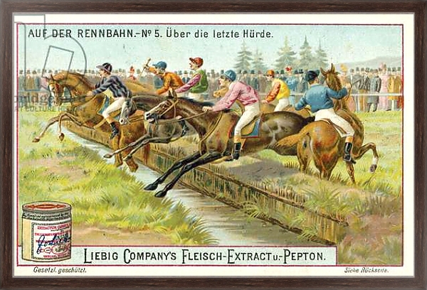 Постер At the racecourse: over the last fence с типом исполнения На холсте в раме в багетной раме 221-02