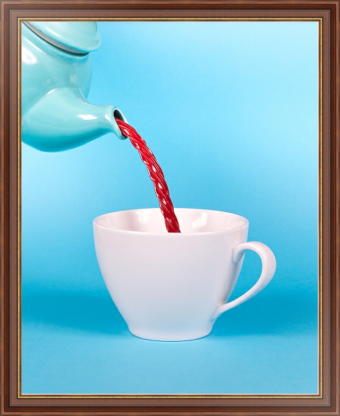 Постер Карамельный чай с типом исполнения На холсте в раме в багетной раме 35-M719P-83