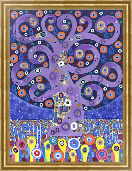Постер The Peacock Tree, 2011, с типом исполнения На холсте в раме в багетной раме NA033.1.051