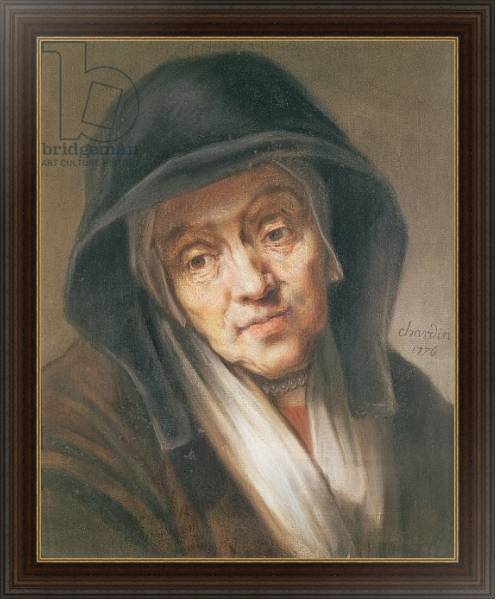 Постер Copy of a portrait by Rembrandt of his mother, 1776 с типом исполнения На холсте в раме в багетной раме 1.023.151
