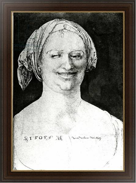Постер Portrait of a peasant woman, 1505 с типом исполнения На холсте в раме в багетной раме 1.023.151