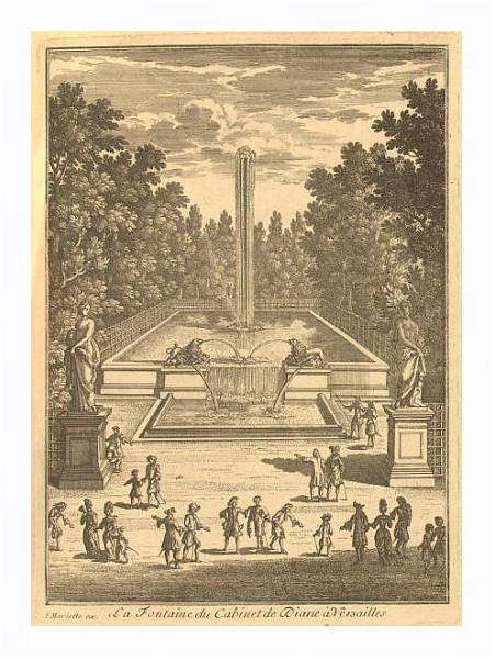 Постер Вид на фонтан Дианы в Версале с типом исполнения На холсте в раме в багетной раме 221-03