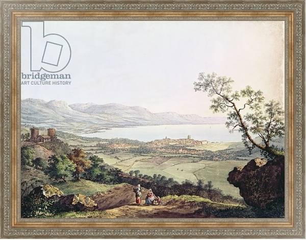 Постер View of Geneva from Saconex in Savoy с типом исполнения На холсте в раме в багетной раме 484.M48.310