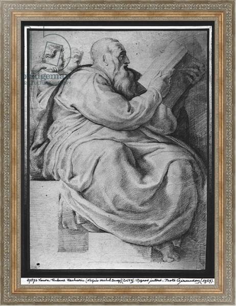 Постер The Prophet Zacharias, after Michelangelo Buonarroti с типом исполнения На холсте в раме в багетной раме 484.M48.310