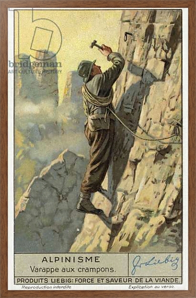 Постер Climbing using crampons с типом исполнения На холсте в раме в багетной раме 1727.4310