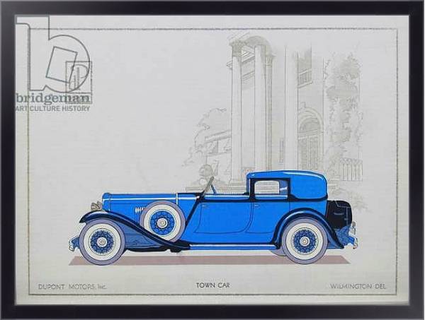 Постер DuPont Motor Cars: Town Car, 1921 с типом исполнения На холсте в раме в багетной раме 221-01