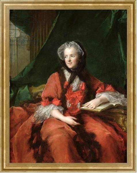 Постер Portrait of Madame Maria Leszczynska 1748 с типом исполнения На холсте в раме в багетной раме NA033.1.051