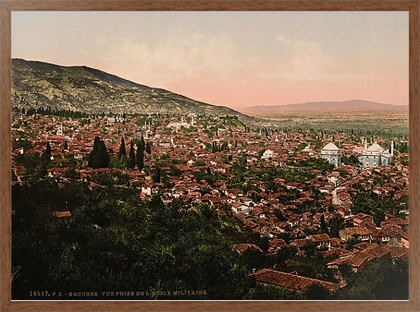 Постер Турция. Бурса, вид на город с типом исполнения На холсте в раме в багетной раме 1727.4310