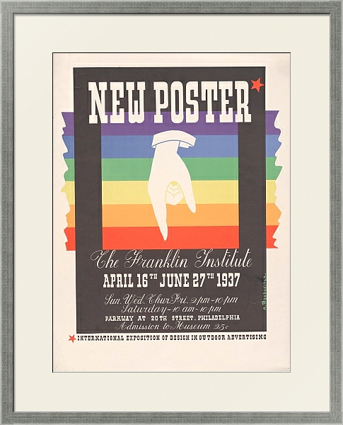 Постер New poster, the Franklin Institute, April 16th June 27th, 1937 с типом исполнения Под стеклом в багетной раме 1727.2510