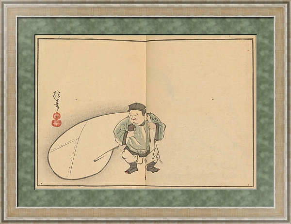 Постер Sakai Hōitsu gajō, Pl.25 с типом исполнения Акварель в раме в багетной раме 485.M40.584