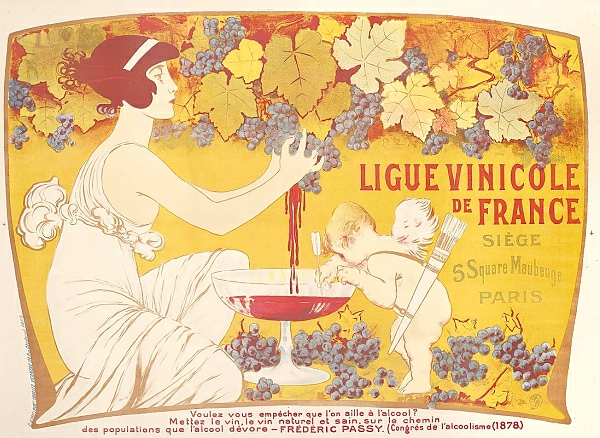 Постер Ligue Vinicole de France с типом исполнения На холсте без рамы
