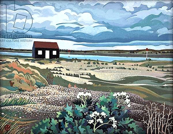 Постер Hut, Rye Harbour 1 с типом исполнения На холсте без рамы