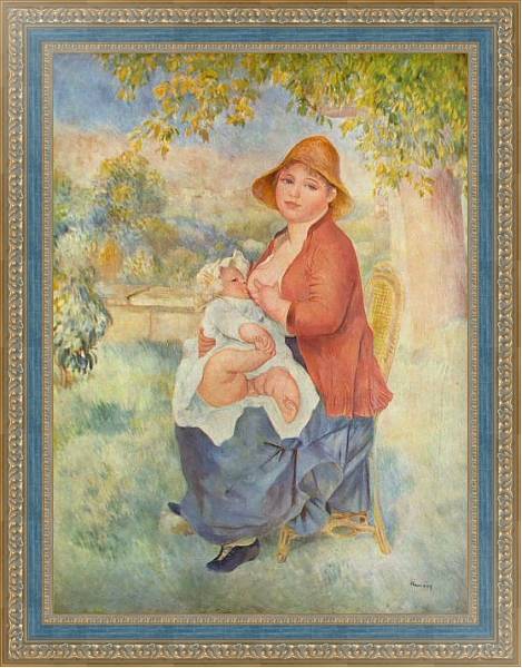 Постер Дитя у груди (Материнство) с типом исполнения На холсте в раме в багетной раме 484.M48.685