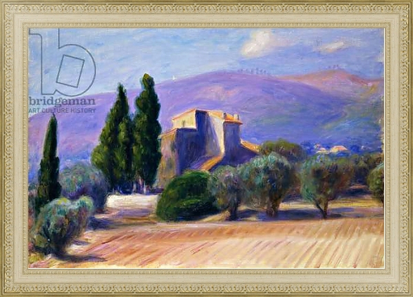 Постер Farm House in Provence, с типом исполнения На холсте в раме в багетной раме 484.M48.725