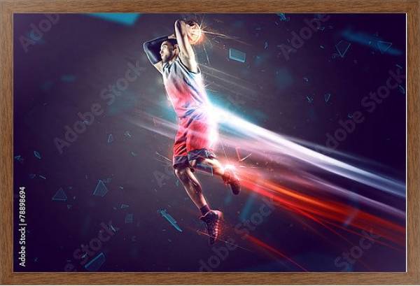 Постер Баскетболист 2 с типом исполнения На холсте в раме в багетной раме 1727.4310