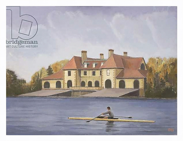 Постер Harvard Boathouse - Fall с типом исполнения На холсте в раме в багетной раме 221-03