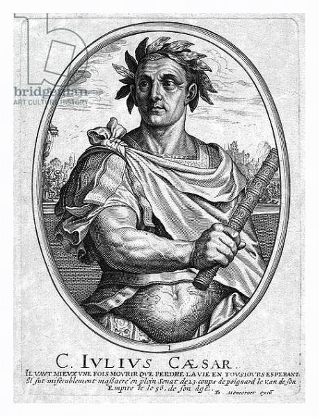 Постер Julius Ceasar, engraved by Baltazar Moncornet с типом исполнения На холсте в раме в багетной раме 221-03