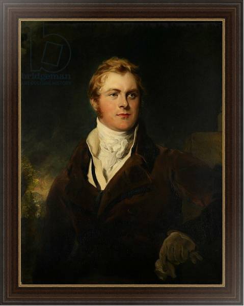 Постер Portrait of Frederick John Robinson, First Earl of Ripon, c.1820 с типом исполнения На холсте в раме в багетной раме 1.023.151