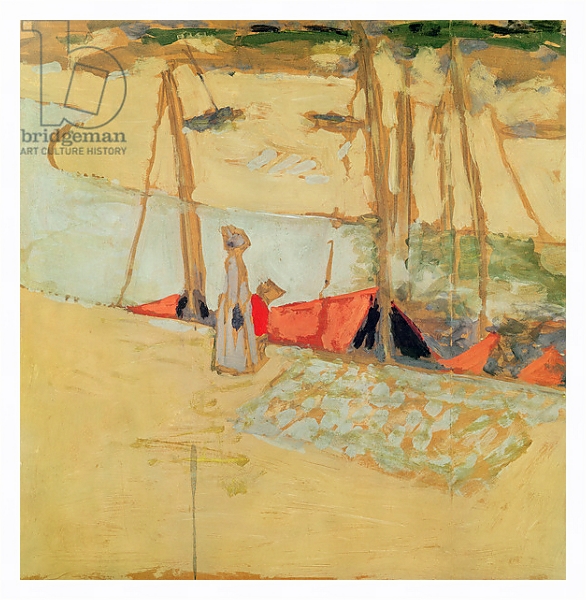 Постер Promenade in the port at Le Pouliguen, 1908 с типом исполнения На холсте в раме в багетной раме 221-03