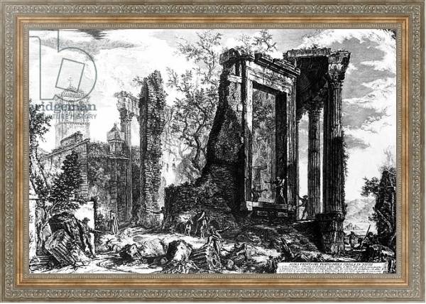 Постер The Temple of Sibyl, Tivoli, from the 'Views of Rome' series, c.1760 с типом исполнения На холсте в раме в багетной раме 484.M48.310