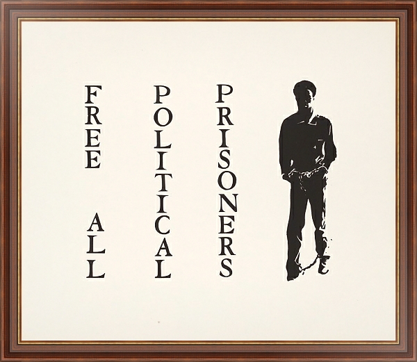 Постер Free all political prisoners. с типом исполнения На холсте в раме в багетной раме 35-M719P-83