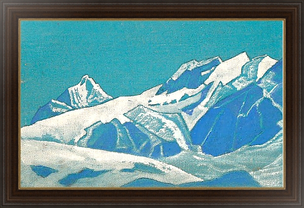 Постер Гималаи. Этюд 7 с типом исполнения На холсте в раме в багетной раме 1.023.151