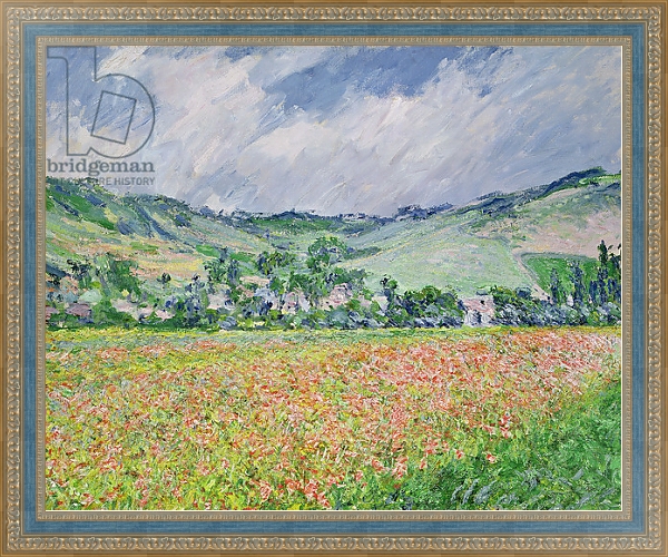 Постер The Poppy Field near Giverny, 1885 с типом исполнения На холсте в раме в багетной раме 484.M48.685