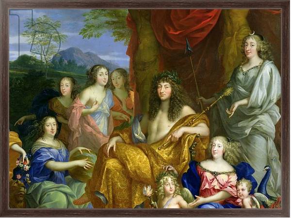 Постер The Family of Louis XIV 1670 с типом исполнения На холсте в раме в багетной раме 221-02