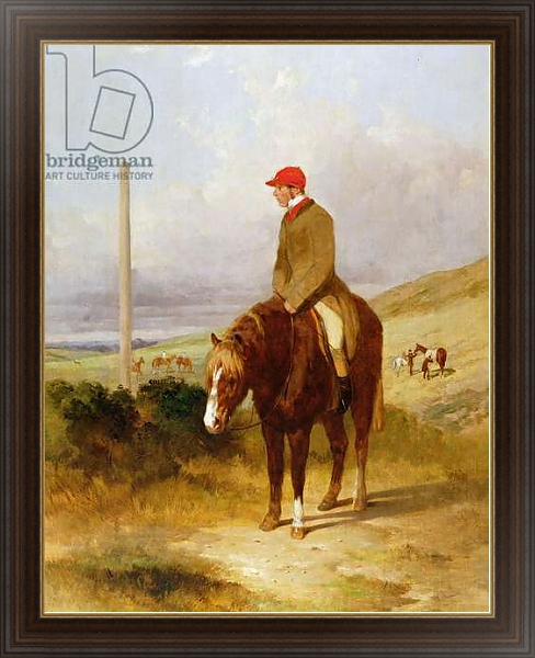 Постер Nat Flatman on his Pony Before the Start of the 1844 Chesterfield Stakes, 1844 с типом исполнения На холсте в раме в багетной раме 1.023.151