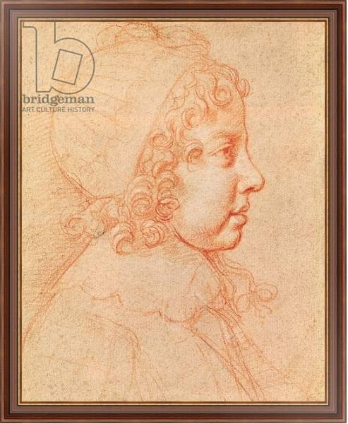 Постер Portrait of Louis XIV as a child с типом исполнения На холсте в раме в багетной раме 35-M719P-83