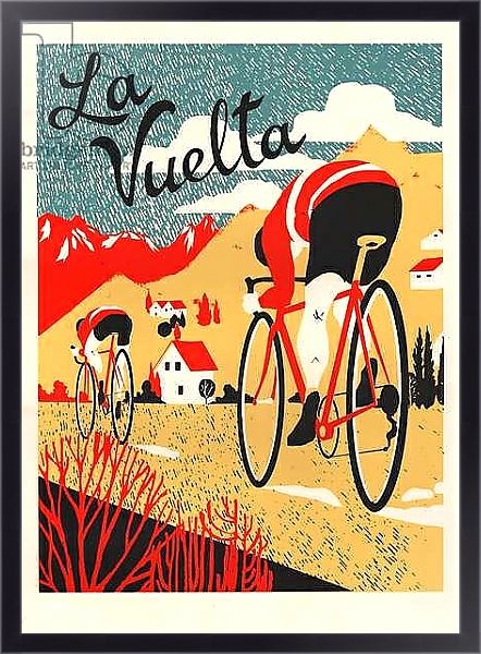 Постер La Vuelta, 2015 с типом исполнения На холсте в раме в багетной раме 221-01