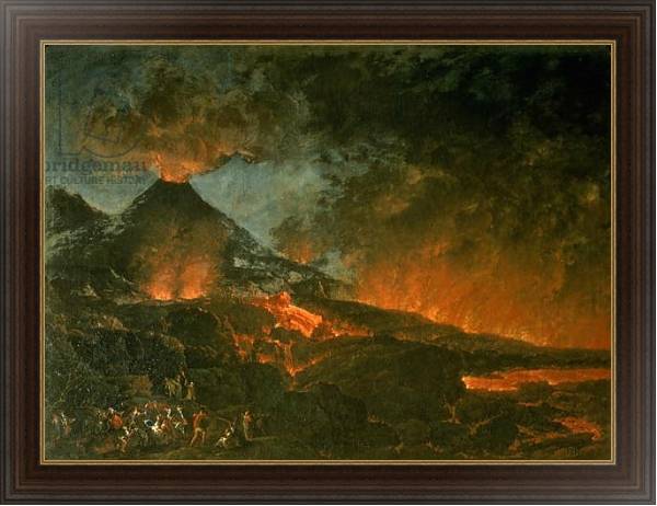 Постер Vesuvius Erupting с типом исполнения На холсте в раме в багетной раме 1.023.151