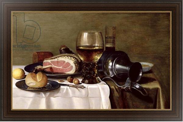 Постер Still Life with Ham с типом исполнения На холсте в раме в багетной раме 1.023.151