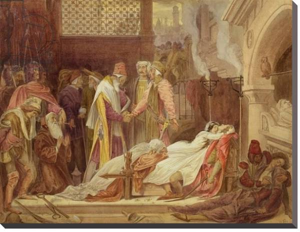 Постер The Reconciliation of the Montagues and the Capulets, c.1854 с типом исполнения На холсте без рамы