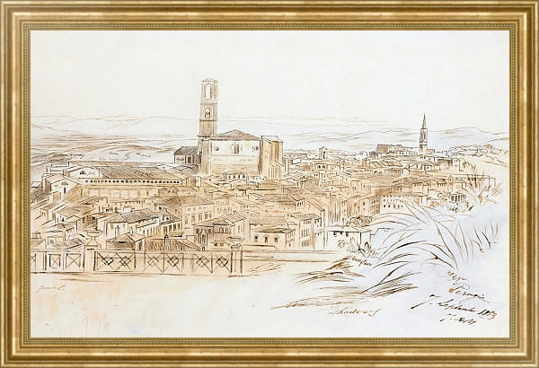 Постер Perugia, Italy с типом исполнения На холсте в раме в багетной раме NA033.1.051