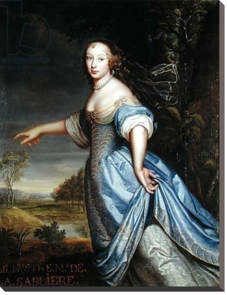 Постер Portrait of Madame de la Sabliere с типом исполнения На холсте без рамы