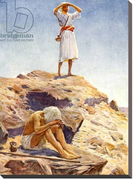 Постер Elijah and his servant watching for rain on Mount Carmel с типом исполнения На холсте без рамы